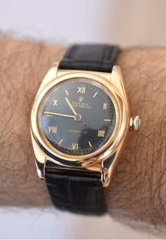 Rolex Oyster Perpetual Bubbleback "Ovetto" Ref. 3131, automatico, oro 14 carati, 1958.