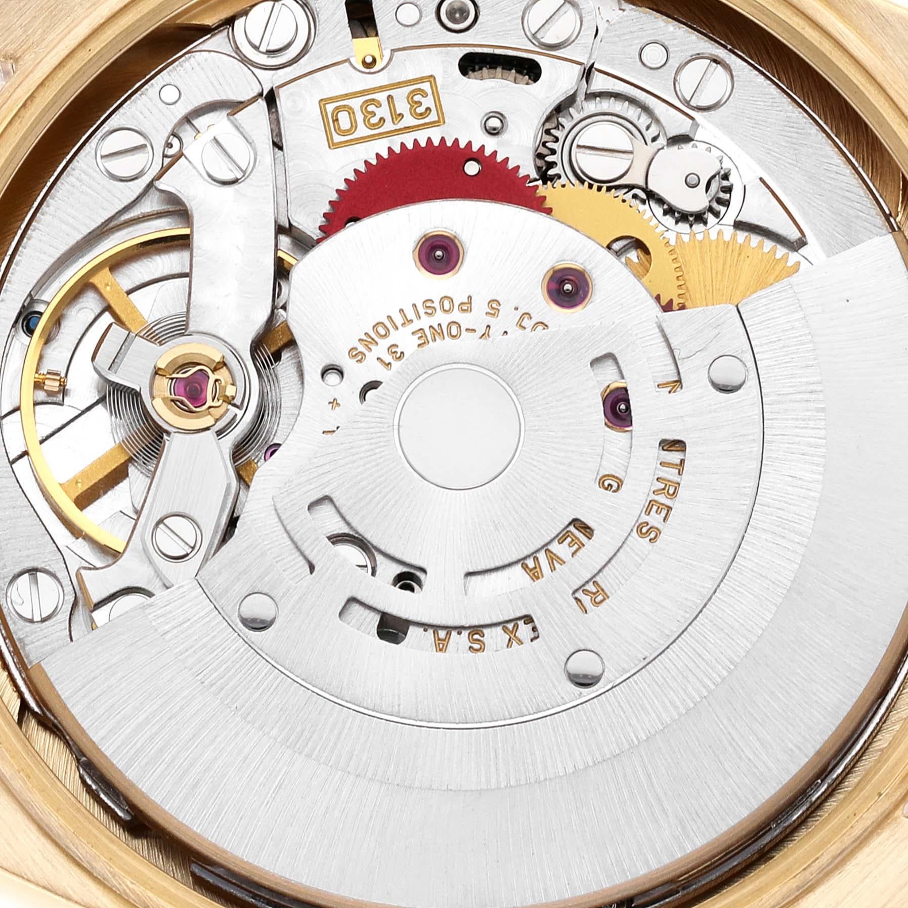Rolex Oyster Perpetual Quadrante Champagne Orologio Uomo Oro Giallo 14208 2