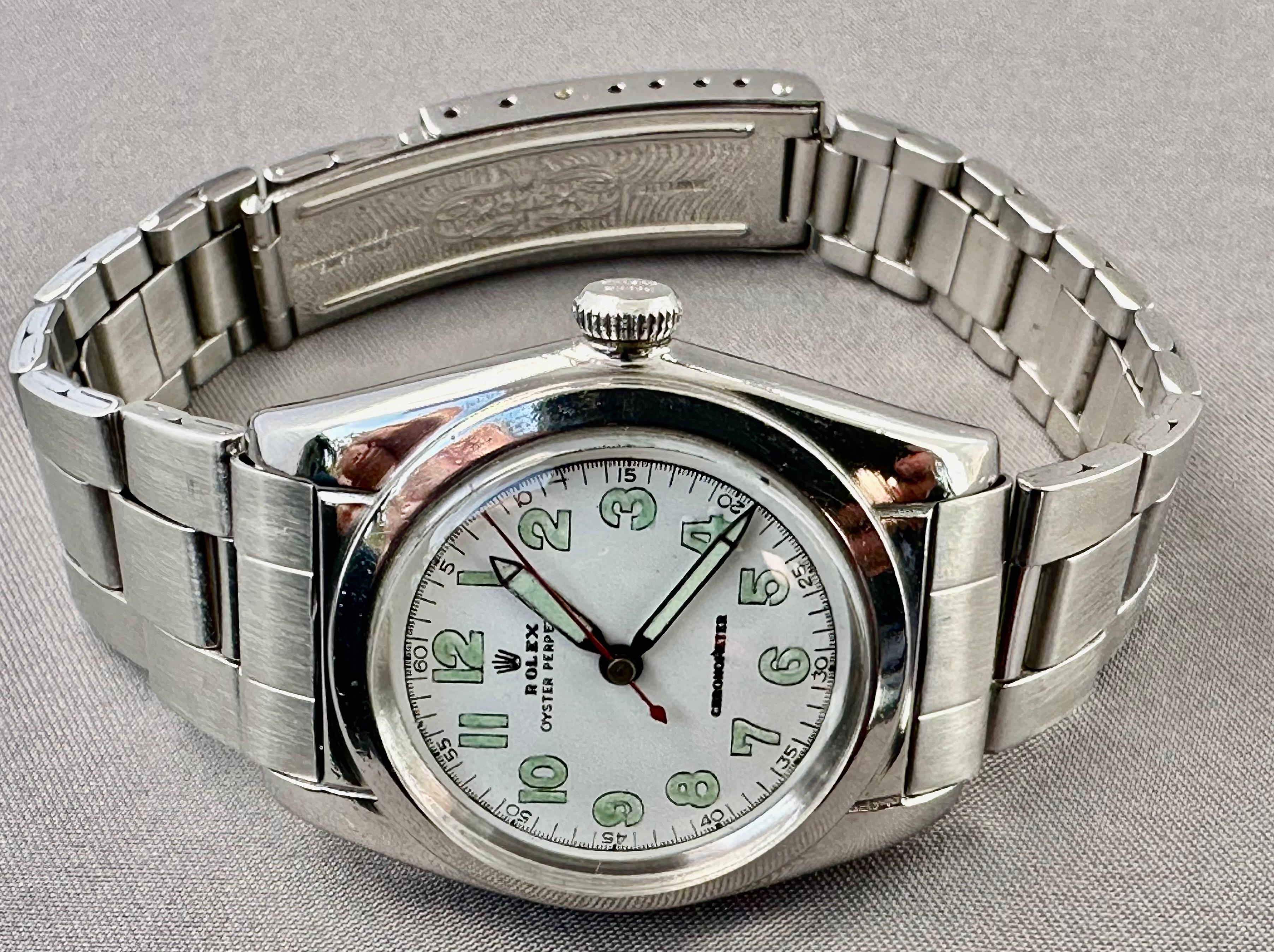 
Rolex Oyster Perpetual Chronometer Bubble Back Ref. 2940



Description / Condition: All watches have been professionally scrutinized and serviced prior to being offered for sale. Superlative, fine condition. 

Manufacturer: Rolex

Model: Rolex