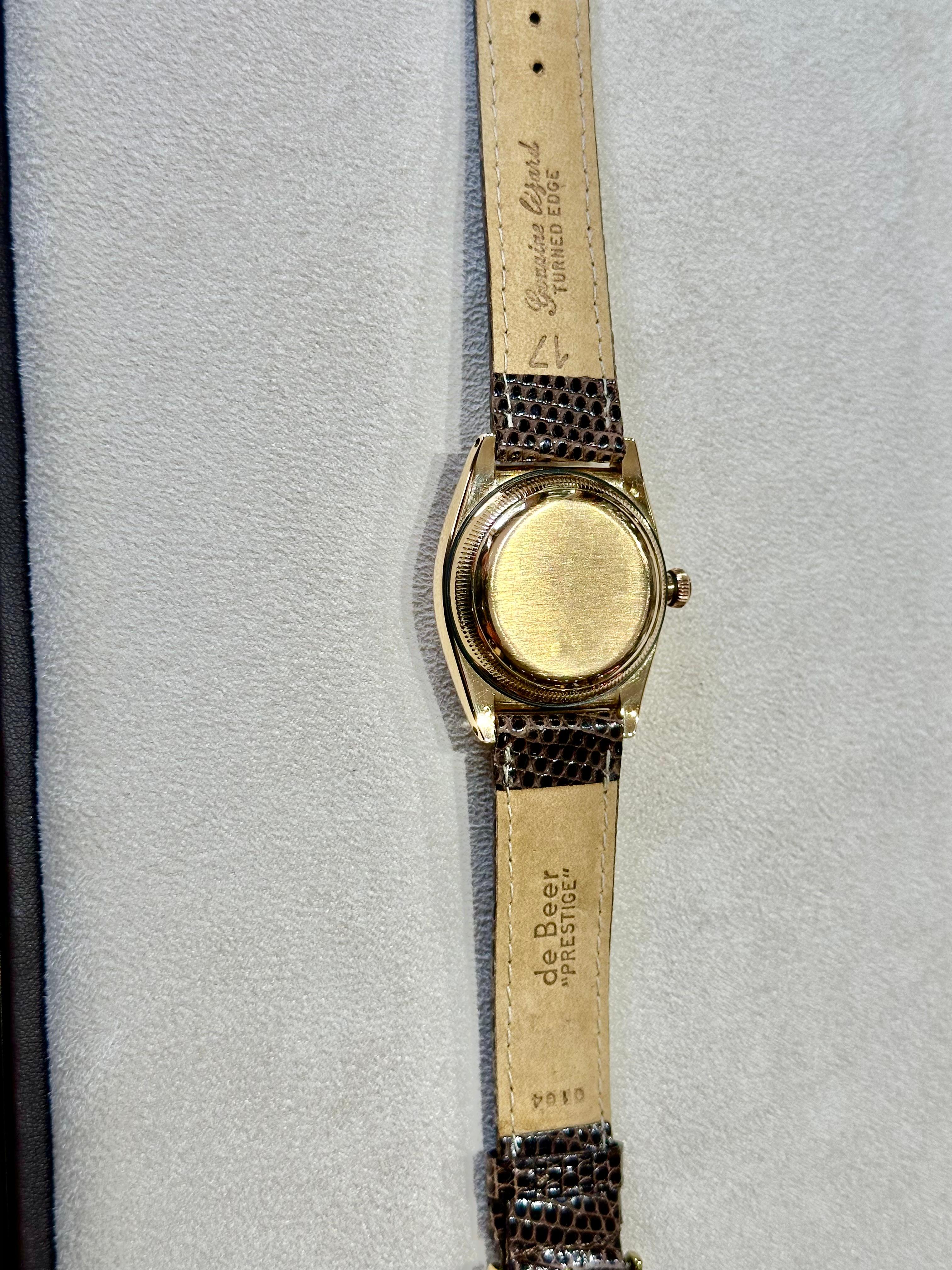 Rolex Oyster Perpetual Chronometer BubbleBack  Cadran en or jaune 14K Ref. #3131 en vente 1