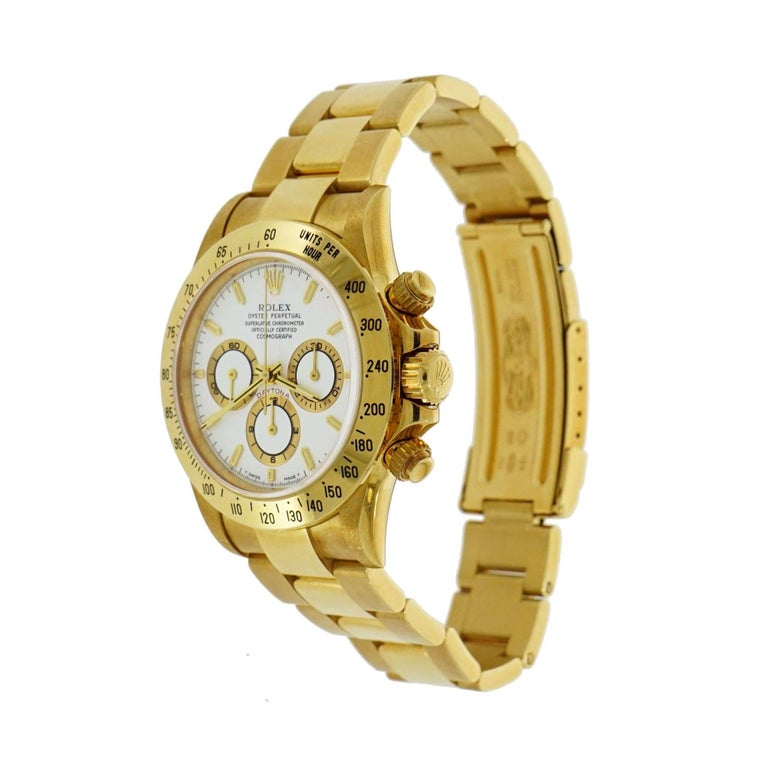 Rolex Oyster Perpetual Cosmograph Daytona In 18 Karat Yellow Gold At 1stdibs