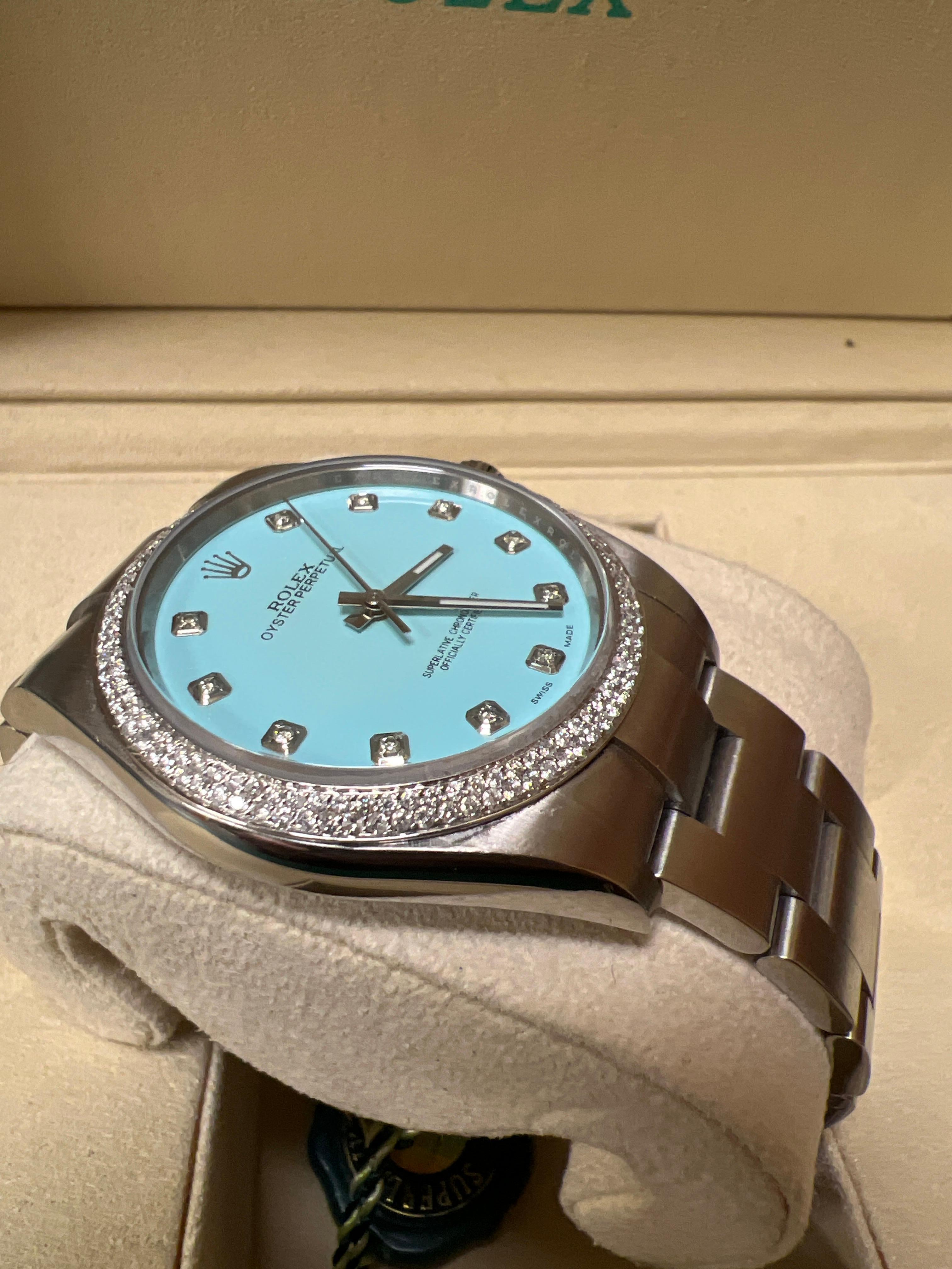 mens watch turquoise face