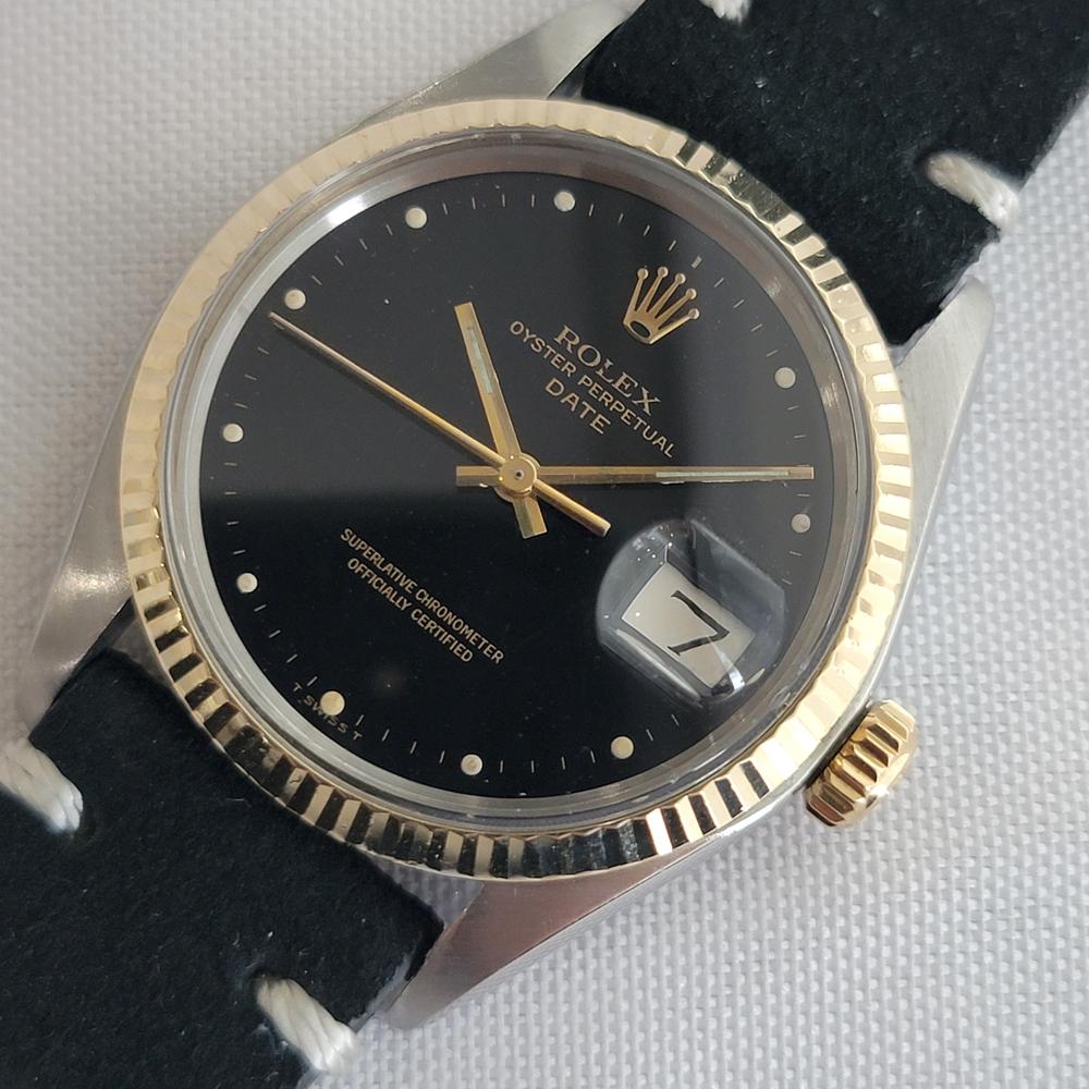 Rolex Oyster Perpetual Date 1500 35mm 14k Gold SS Herren 1970s Automatik RA624B im Angebot 1