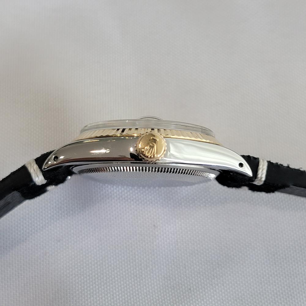 Rolex Oyster Perpetual Date 1500 35mm 14k Gold SS Herren 1970s Automatik RA624B im Angebot 6