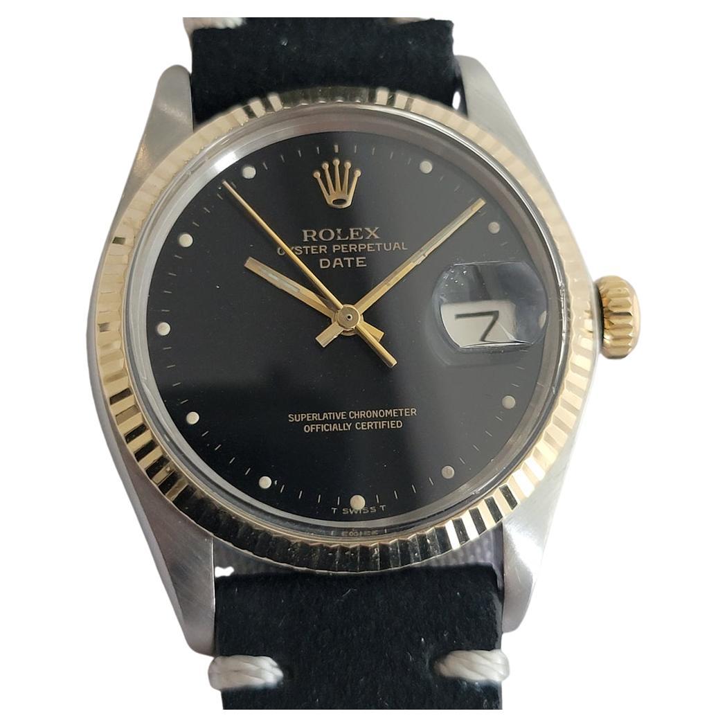 Rolex Oyster Perpetual Date 1500 35mm 14k Gold SS Herren 1970s Automatik RA624B