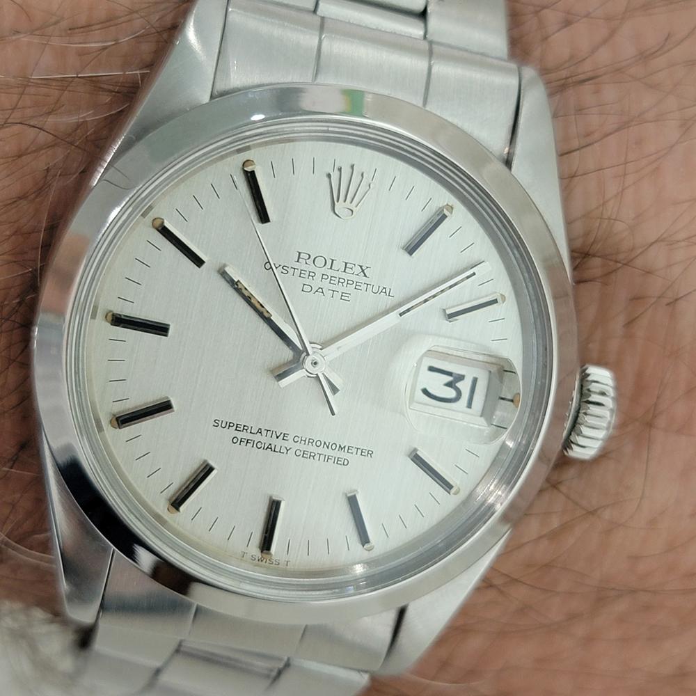 Rolex Oyster Perpetual Date 1500 35mm Mens Automatic 1970s All Original RA601 en vente 10