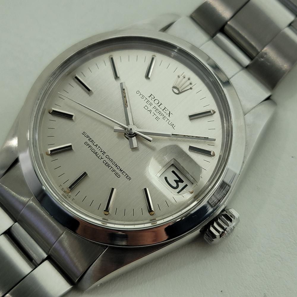 Rolex Oyster Perpetual Date 1500 35mm Mens Automatic 1970s All Original RA601 Pour hommes en vente