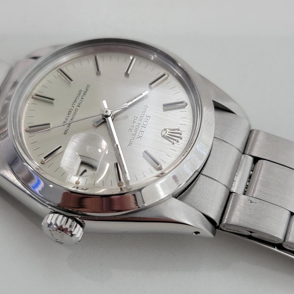 Rolex Oyster Perpetual Date 1500 35mm Mens Automatic 1970s All Original RA601 en vente 2