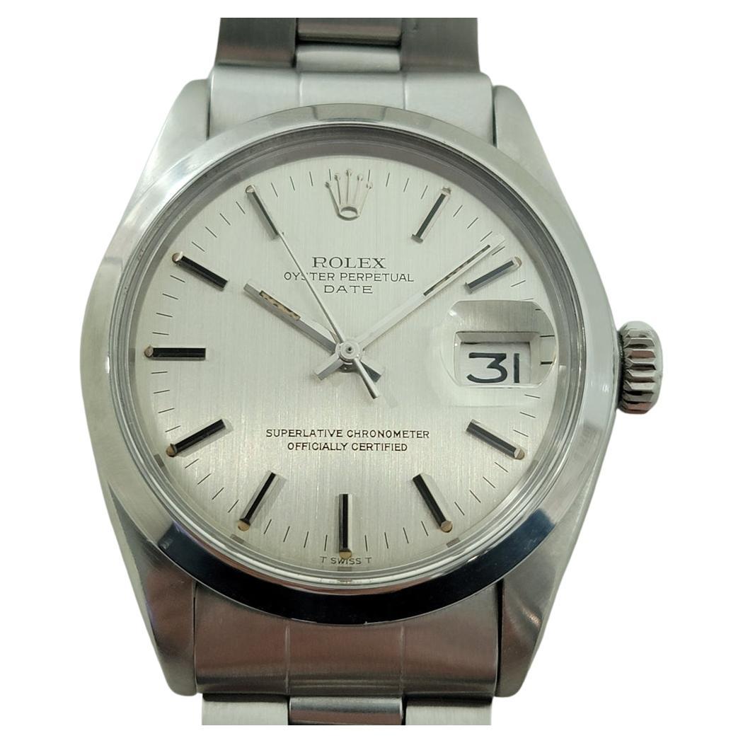 Rolex Oyster Perpetual Date 1500 35mm Mens Automatic 1970s All Original RA601