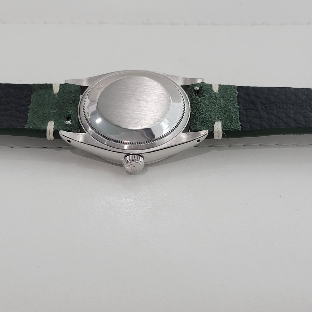 Rolex Oyster Perpetual Date Ref 1500 35mm Mens Vintage Automatic 1970s RA601B For Sale 6