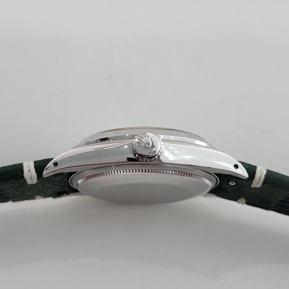 Rolex Oyster Perpetual Date Ref 1500 35mm Mens Vintage Automatic 1970s RA601B For Sale 5
