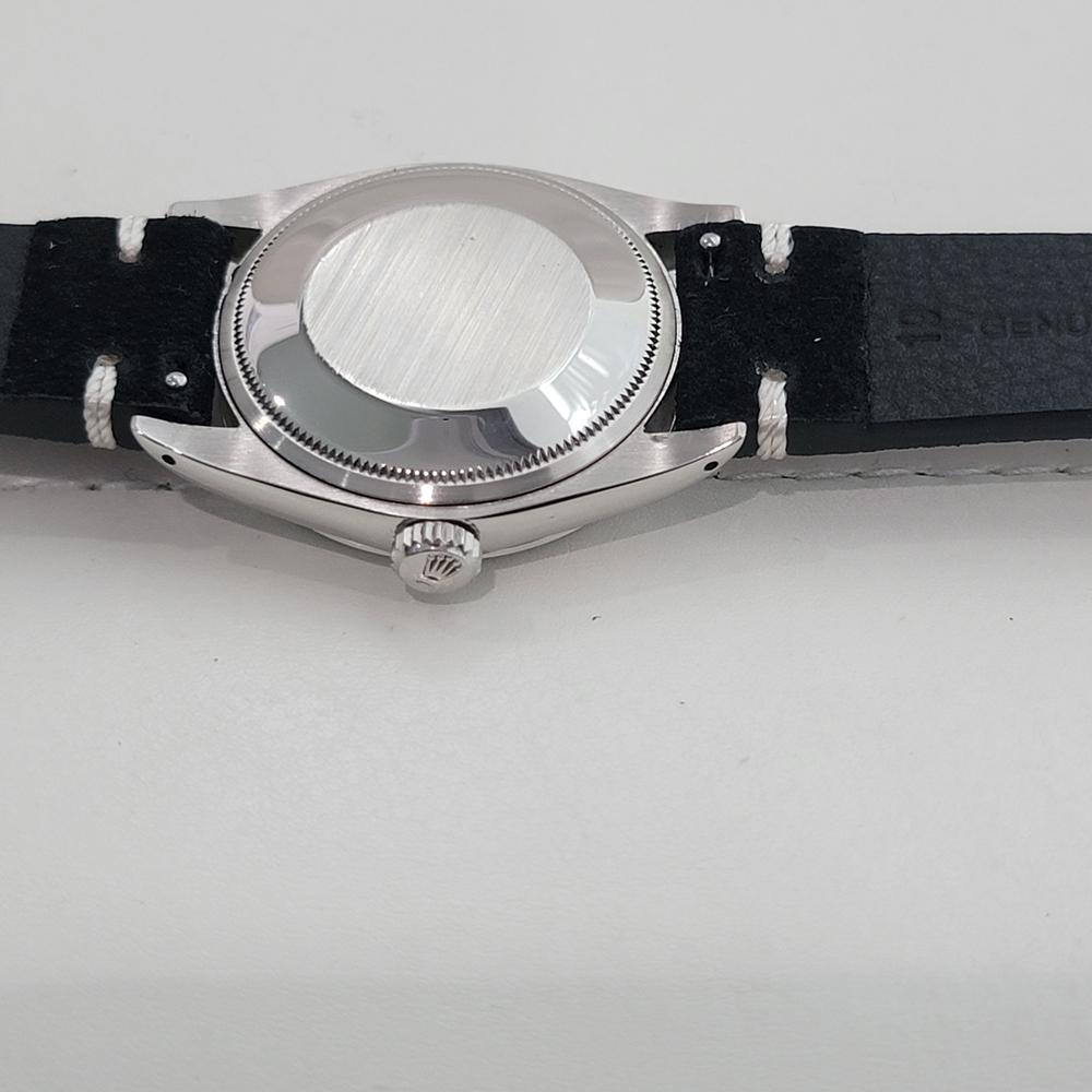 Rolex Oyster Perpetual Date Ref 1500 35mm Mens Vintage Automatic 1970s RA602 For Sale 6
