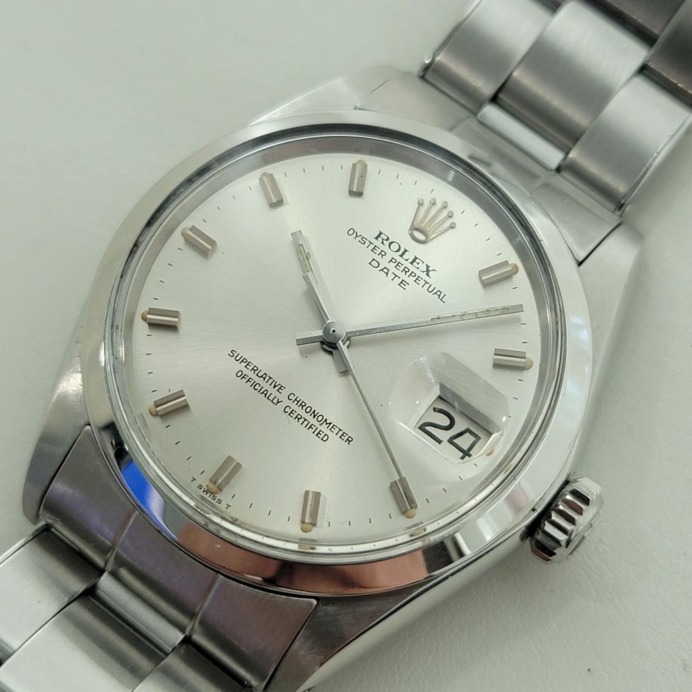 Rolex Oyster Perpetual Date 1500 35mm Mens Automatic 1970s All Original RA602 Pour hommes en vente