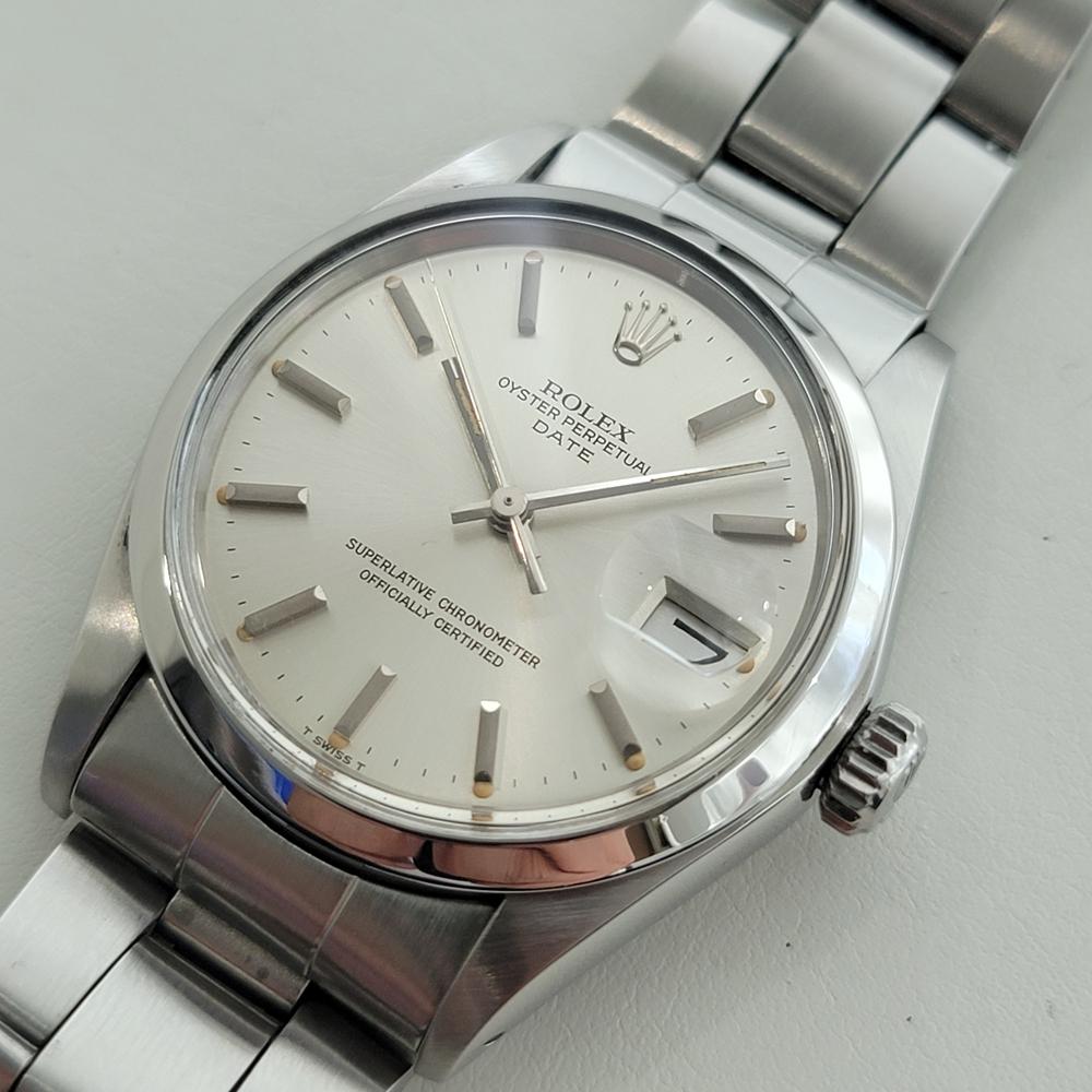 Rolex Oyster Perpetual Date 1500 35mm Herren Automatik 1970er Jahre Alle Original RA602 im Angebot 1