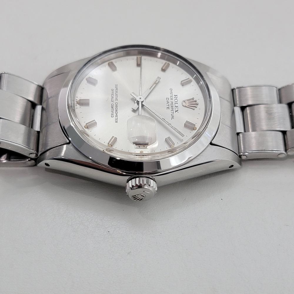 Rolex Oyster Perpetual Date 1500 35mm Mens Automatic 1970s All Original RA602 en vente 1