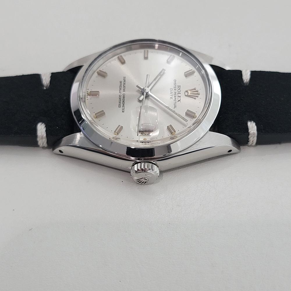 Rolex Oyster Perpetual Date Ref 1500 35mm Mens Vintage Automatic 1970s RA602 For Sale 1