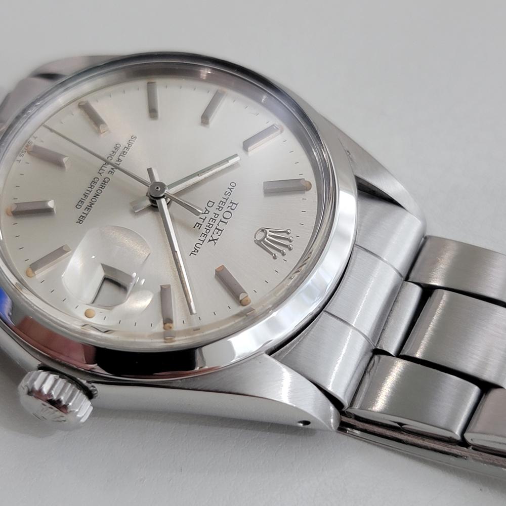 Rolex Oyster Perpetual Date 1500 35mm Herren Automatik 1970er Jahre Alle Original RA602 im Angebot 3