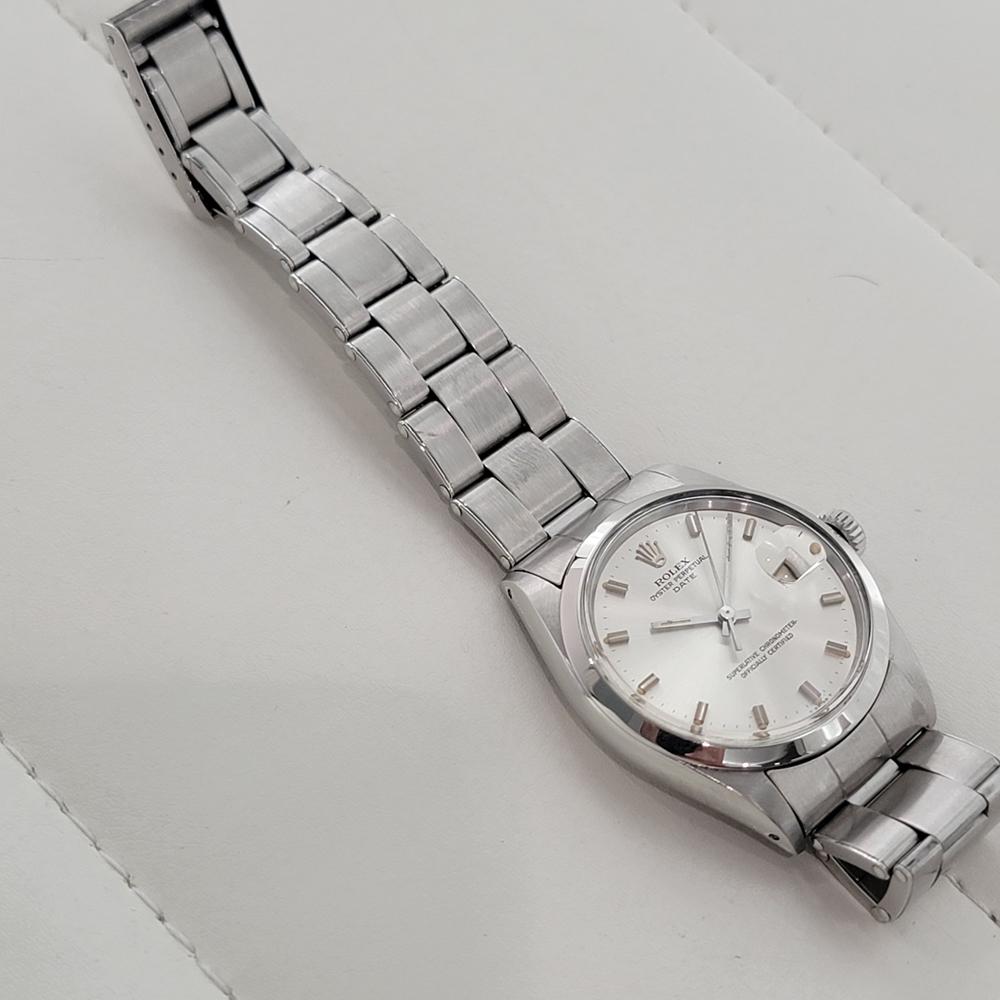 Rolex Oyster Perpetual Date 1500 35mm Mens Automatic 1970s All Original RA602 en vente 3