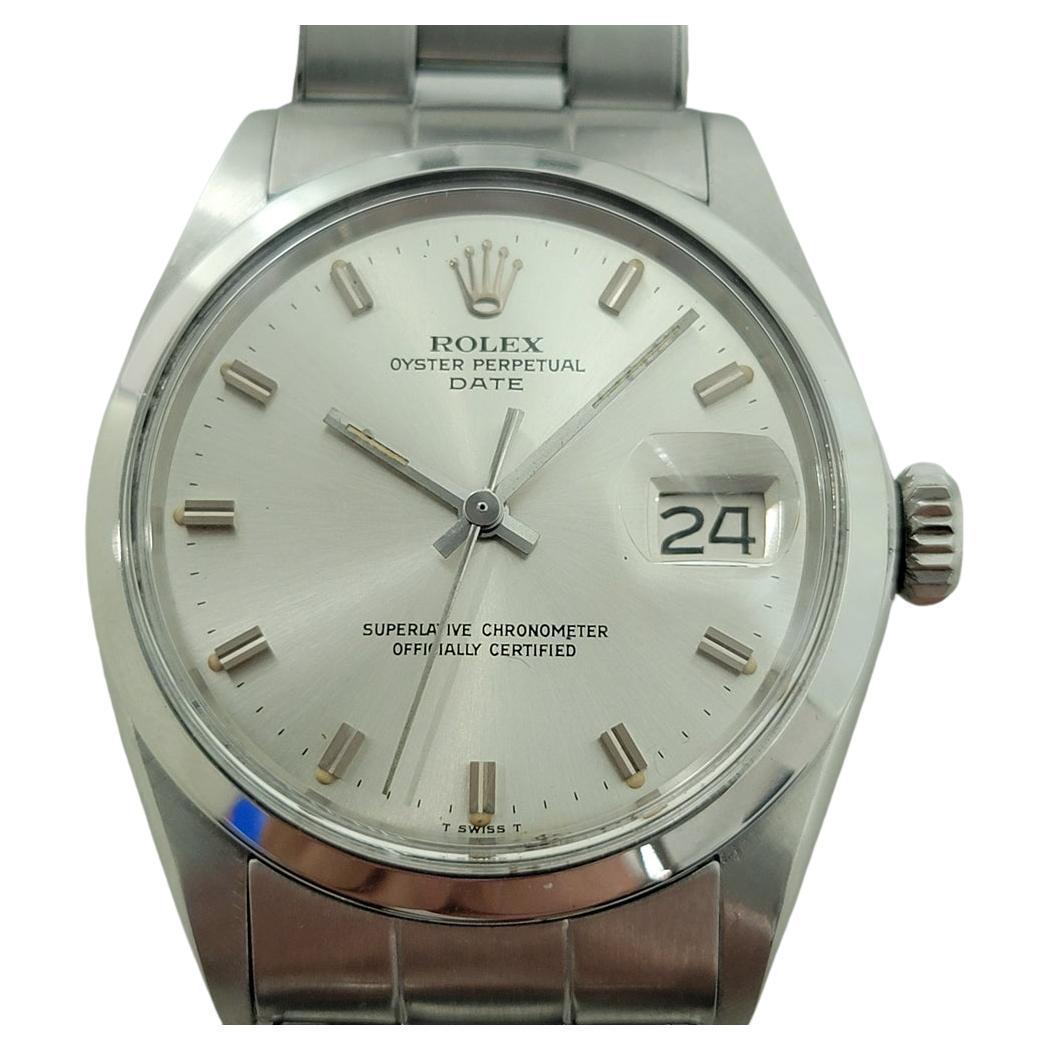 Rolex Oyster Perpetual Date 1500 35mm Mens Automatic 1970s All Original RA602