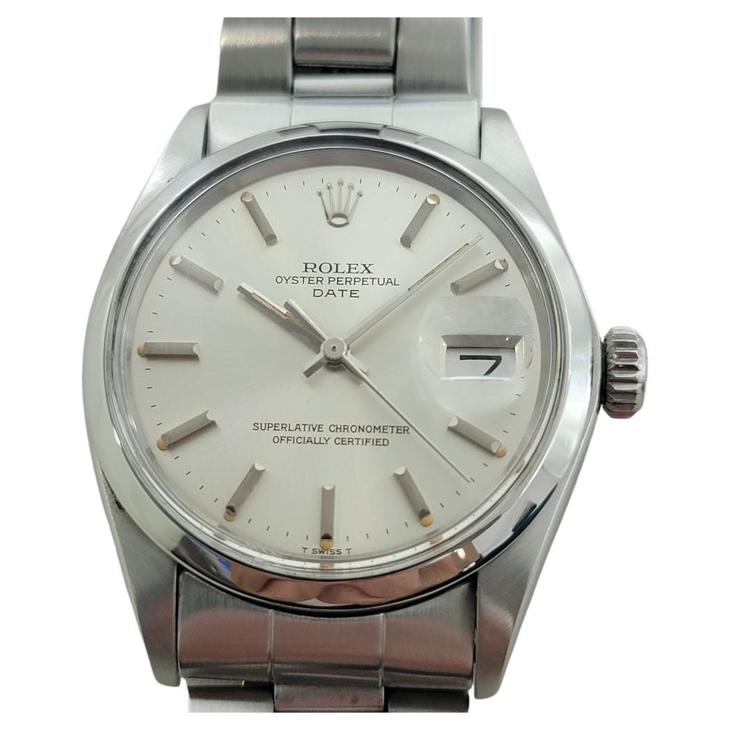 Rolex Oyster Perpetual Date 1500 35mm Herren Automatik 1970er Jahre Alle Original RA602 im Angebot