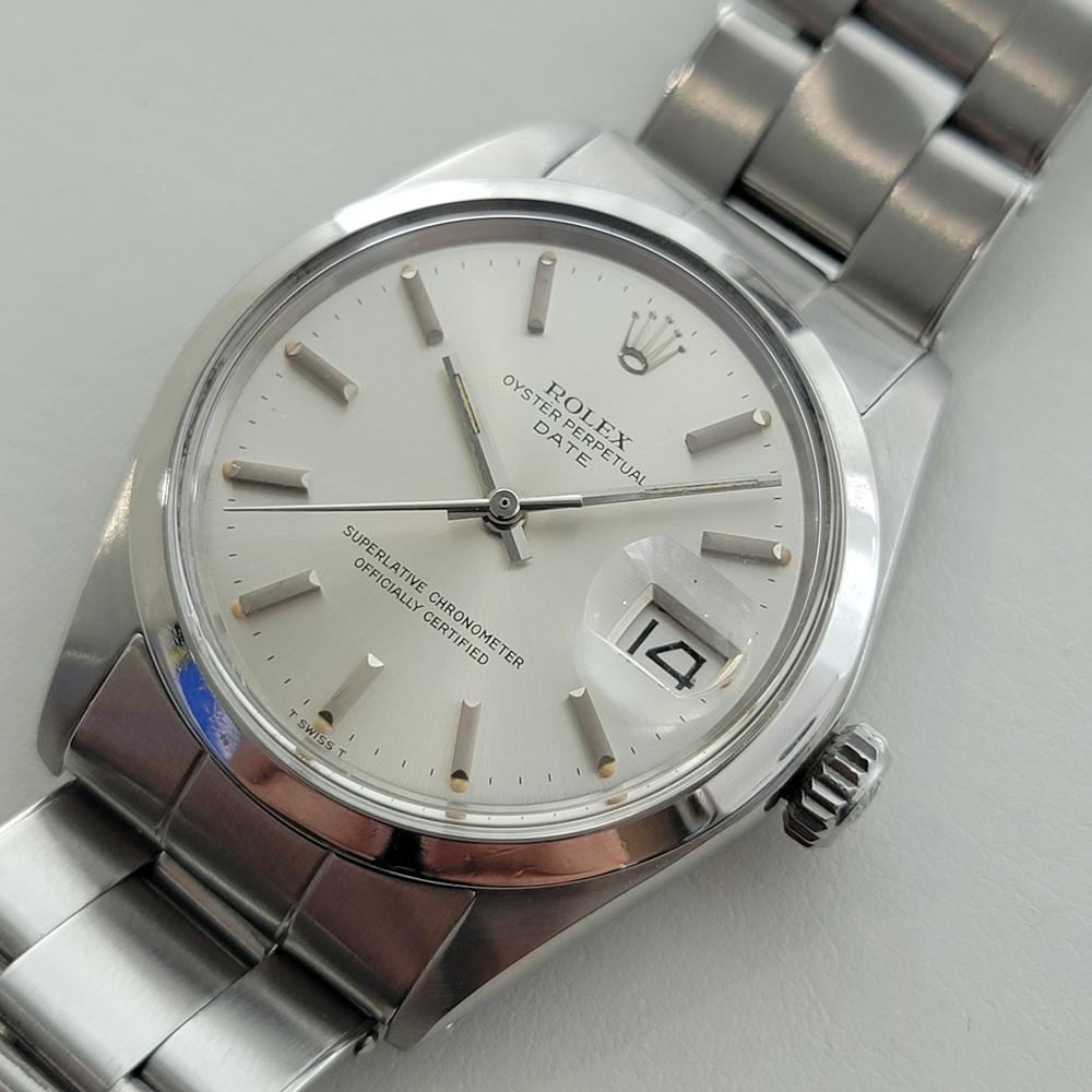 Men's Rolex Oyster Perpetual Date 1500 35mm Mens Automatic 1970s All Original RA607 For Sale