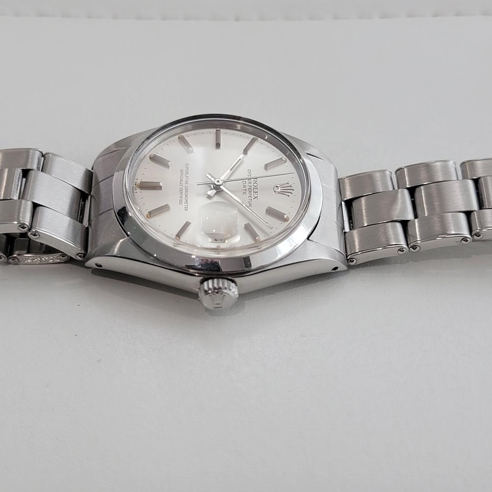 Rolex Oyster Perpetual Date 1500 35mm Mens Automatic 1970s All Original RA607 For Sale 1