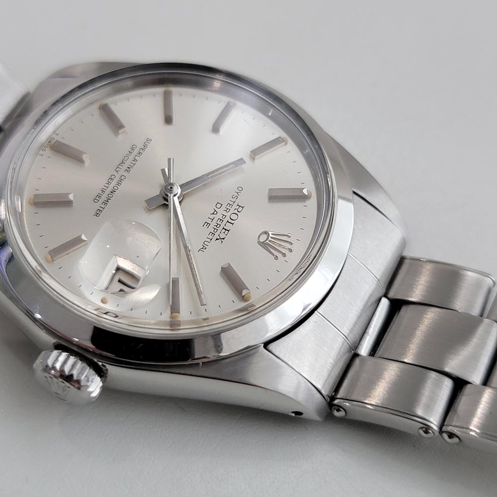 Rolex Oyster Perpetual Date 1500 35mm Mens Automatic 1970s All Original RA607 For Sale 2