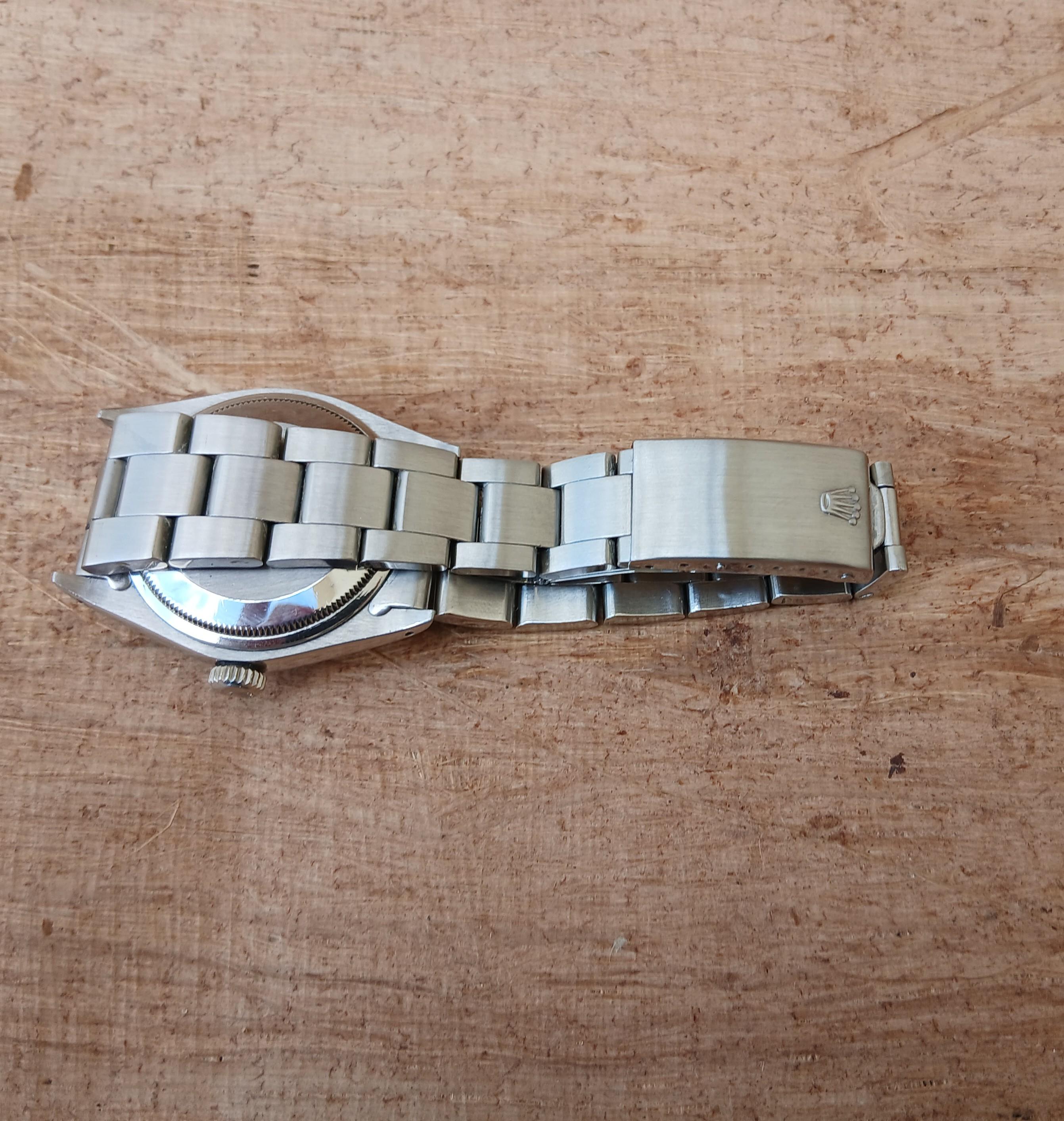 Reloj Rolex Oyster Perpetual Date 1500 Esfera Negra Automático Acero Hombre en venta 1