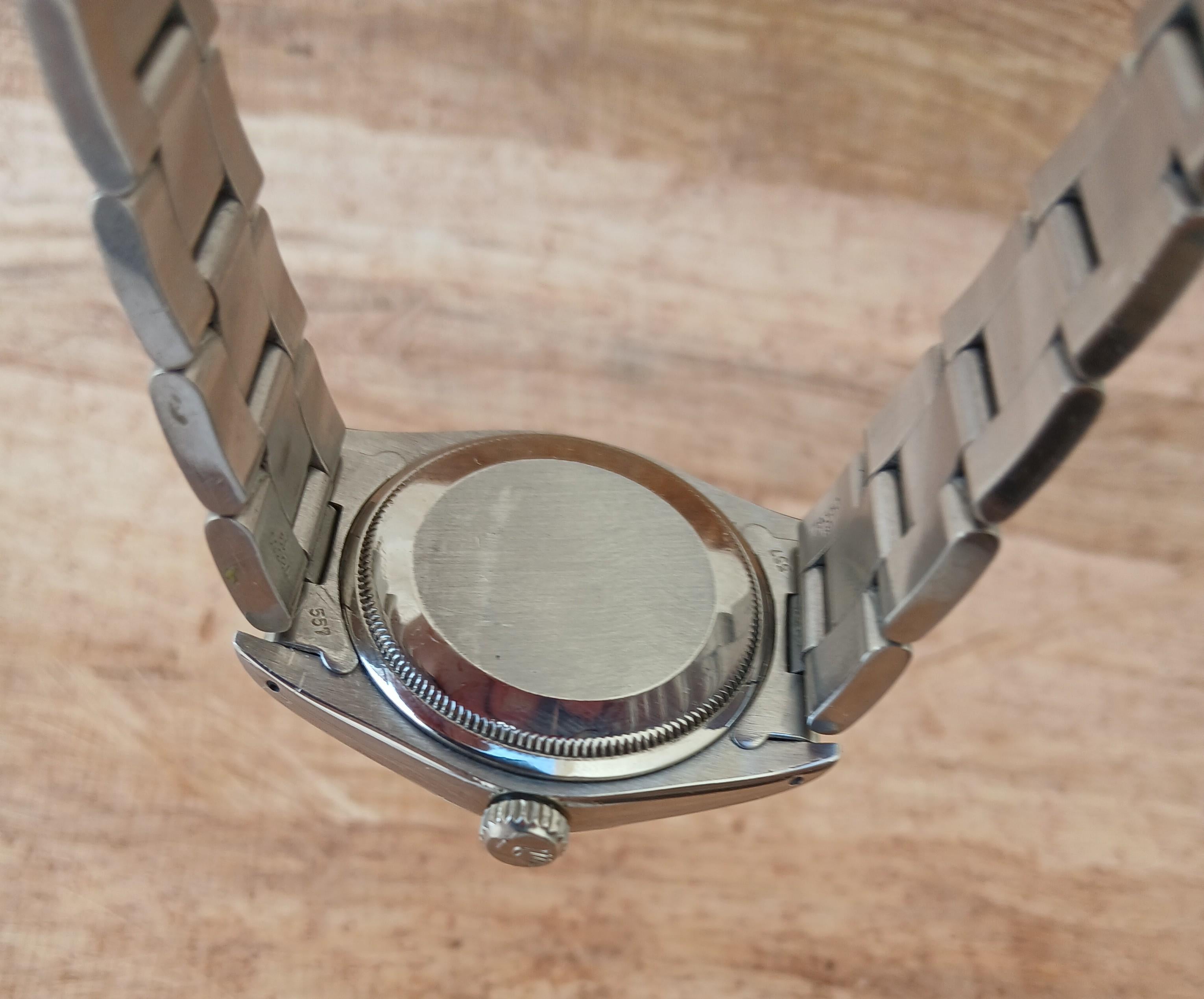 Reloj Rolex Oyster Perpetual Date 1500 Esfera Negra Automático Acero Hombre en venta 2