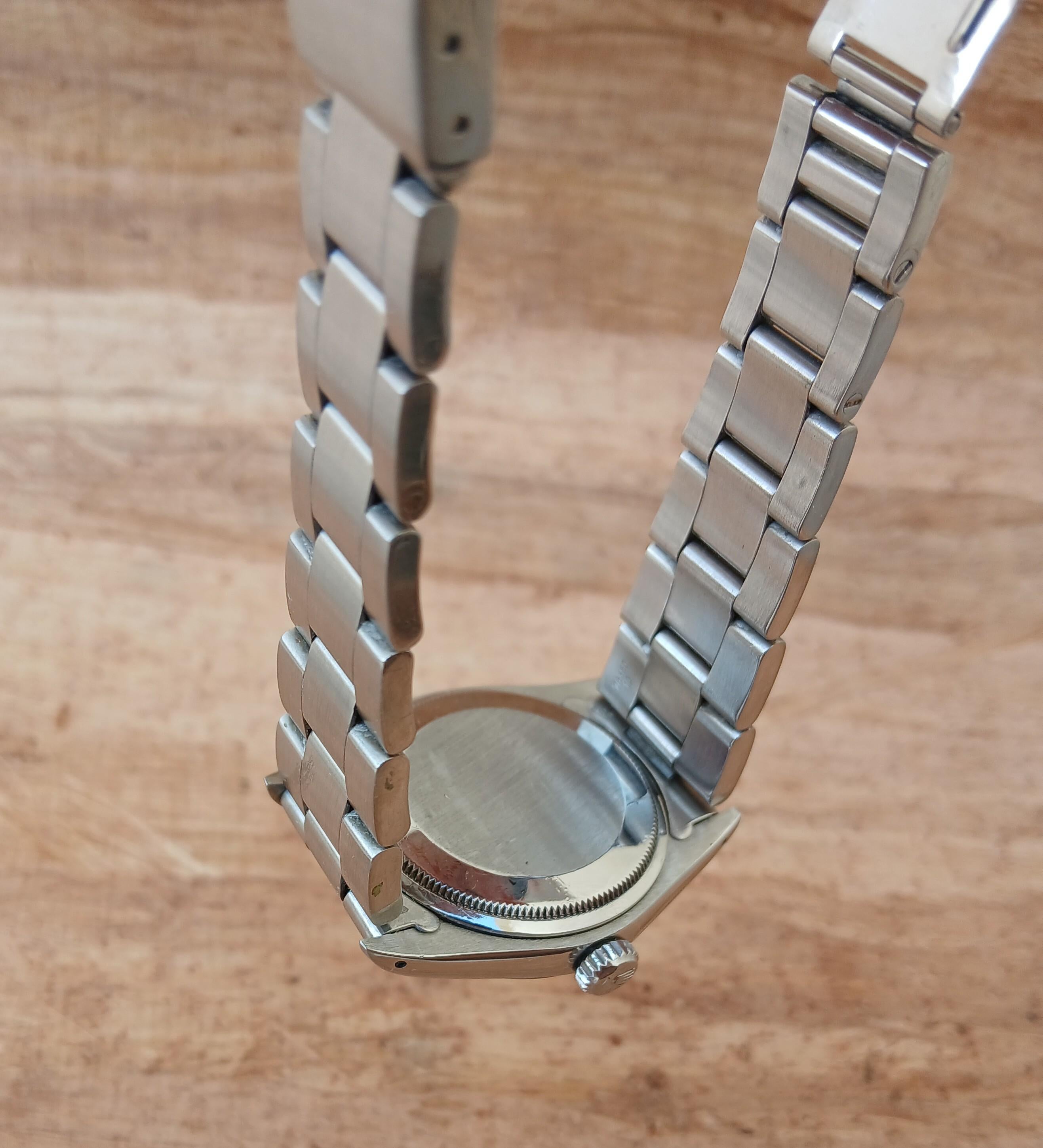 Reloj Rolex Oyster Perpetual Date 1500 Esfera Negra Automático Acero Hombre en venta 3