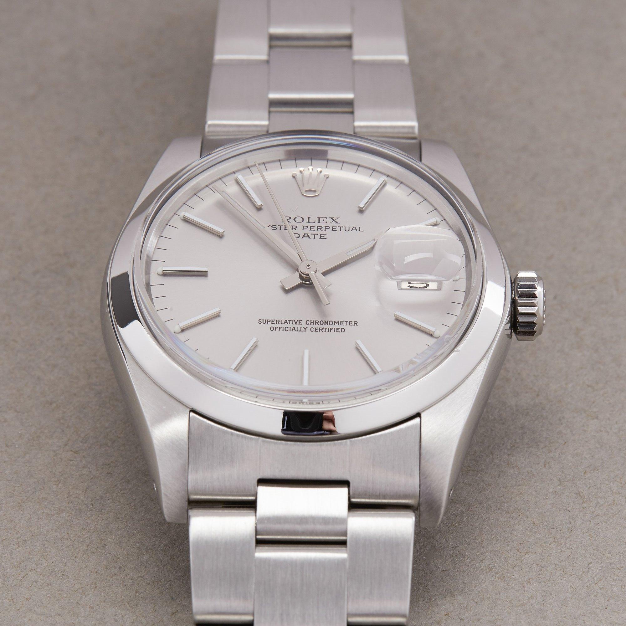 Rolex Oyster Perpetual Date 1500 Men's Stainless Steel Watch 5