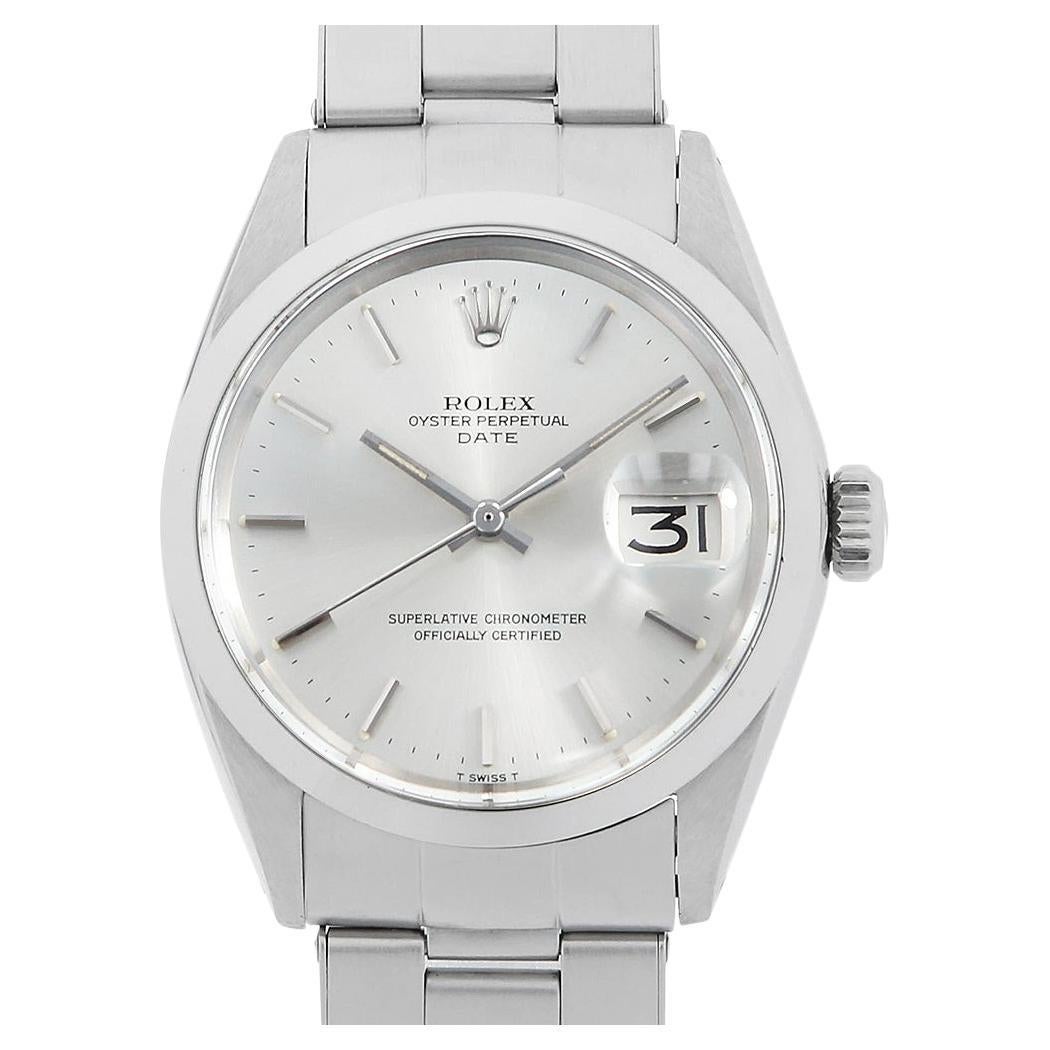 Rolex Oyster Perpetual Date 1500 Men's Antique Watch - Silver Bar No. 23