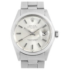Rolex Oyster Perpetual Date 1500 Silver Bar No.25 Retro Men's Watch
