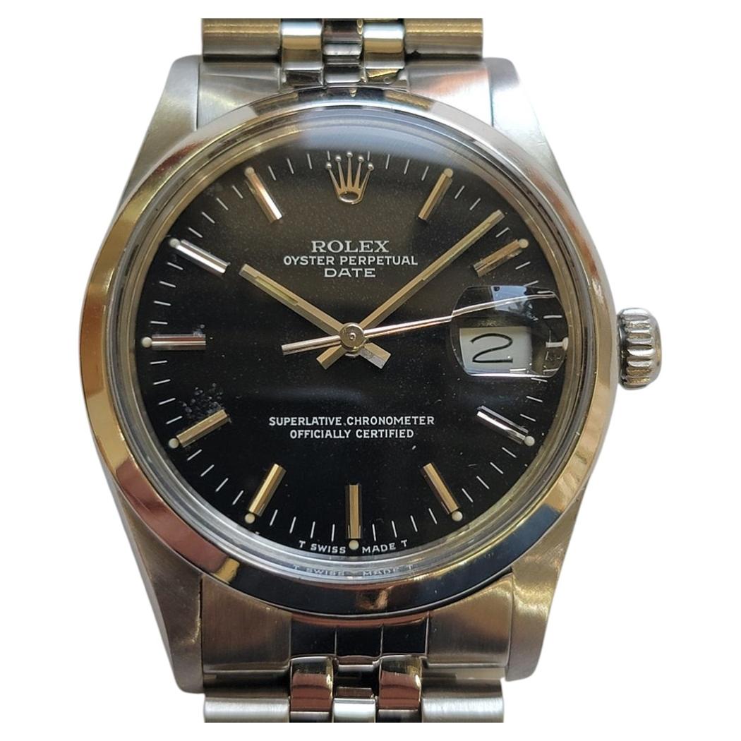 Rolex Oyster Perpetual Date 15000 34mm 1980s Mens Automatic All Original RA777