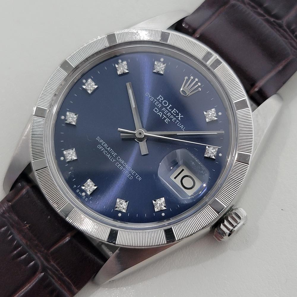 Rolex Oyster Perpetual Date 1501 Mens Diamond Dial Automatic 1960s RA598B Herren im Angebot