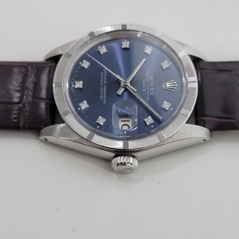 Rolex Oyster Perpetual Date 1501 Mens Diamond Dial Automatic 1960s RA598B im Angebot 1