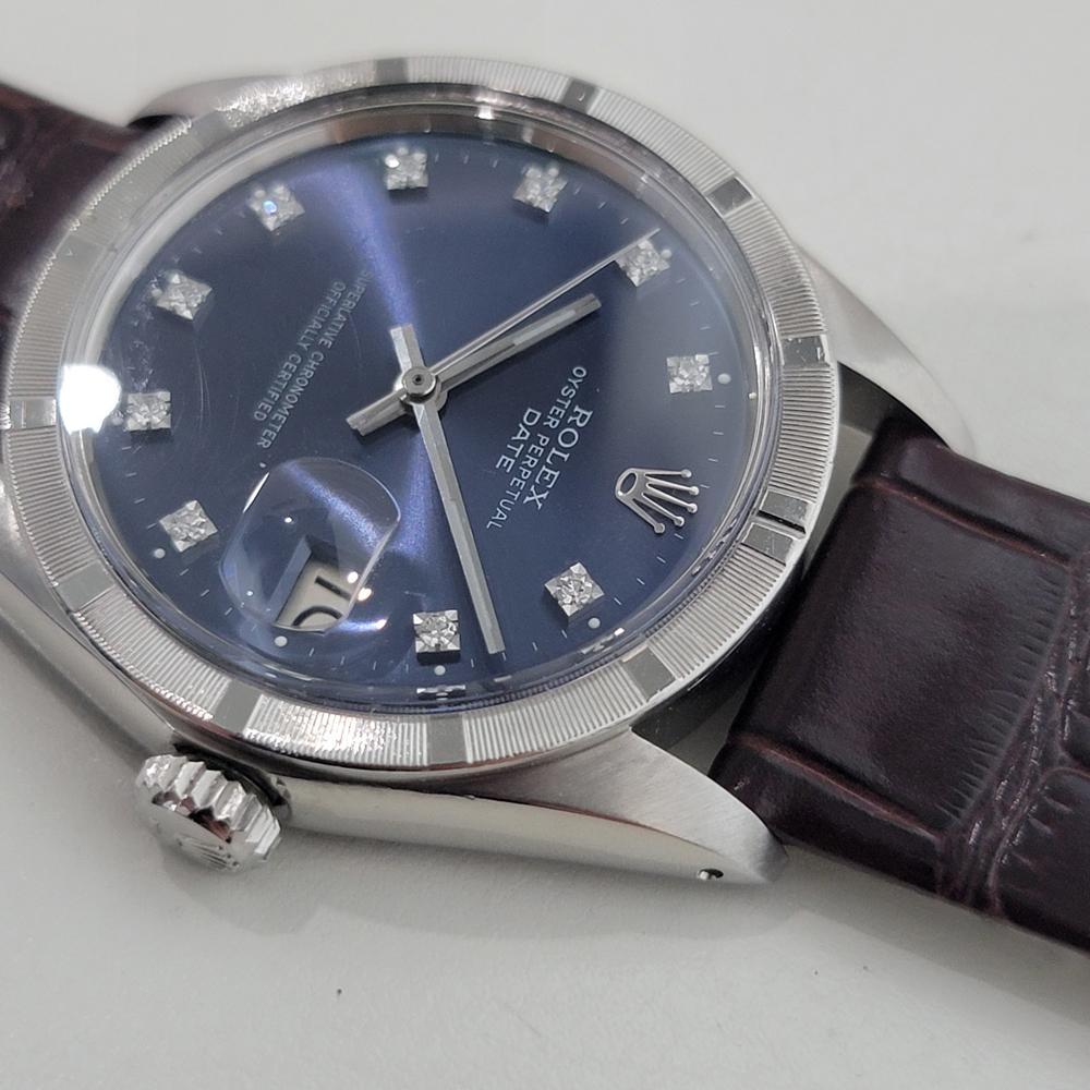 Rolex Oyster Perpetual Date 1501 Mens Diamond Dial Automatic 1960s RA598B im Angebot 2