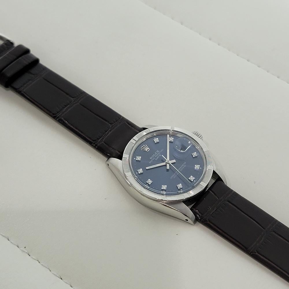 Rolex Oyster Perpetual Date 1501 Mens Diamond Dial Automatic 1960s RA598B im Angebot 3