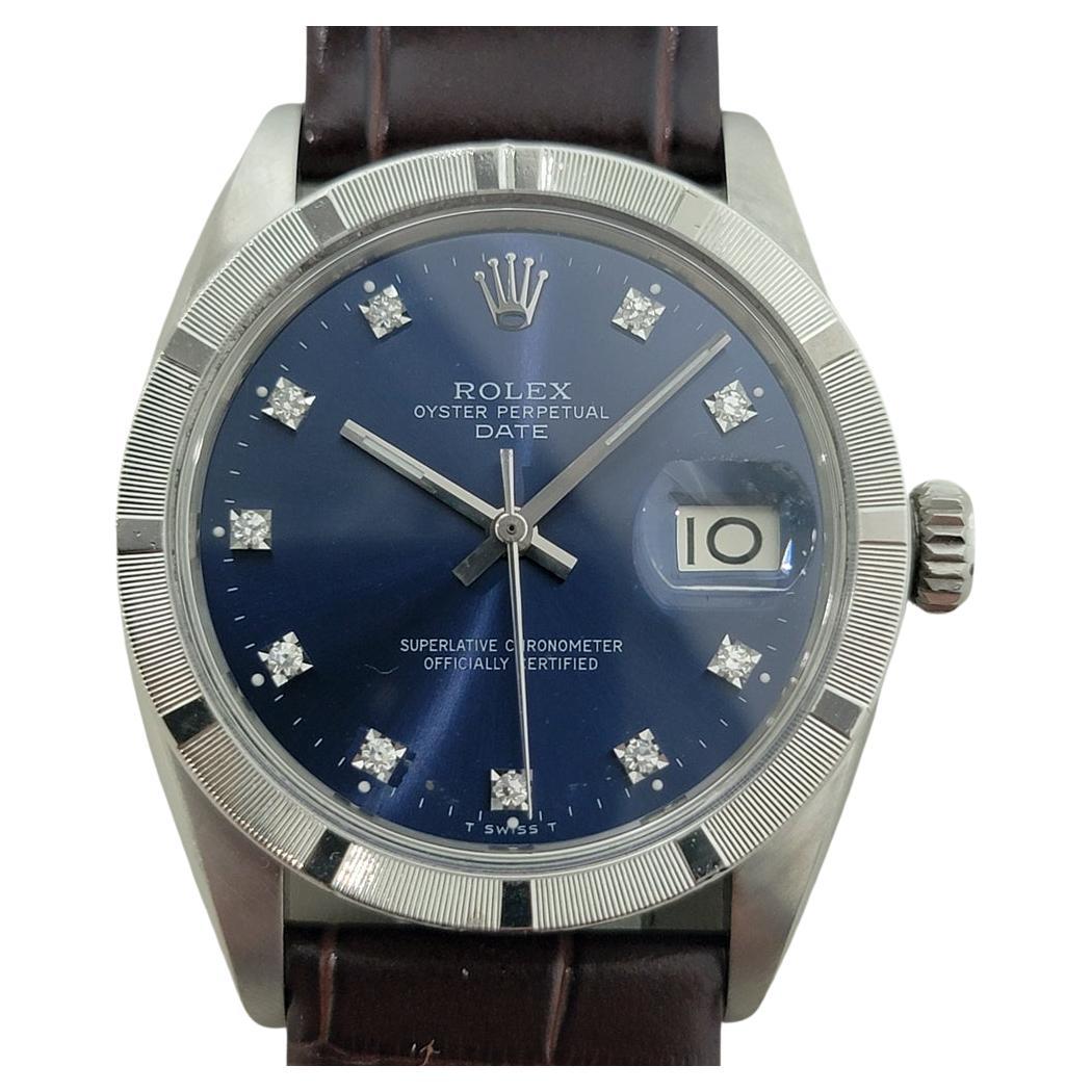 Rolex Oyster Perpetual Date 1501 Mens Diamond Dial Automatic 1960s RA598B