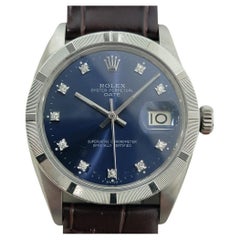 Rolex Oyster Perpetual Date 1501 Mens Diamond Dial Automatic 1960s RA598B