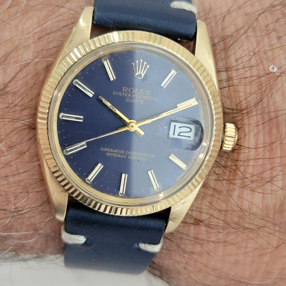 Rolex Oyster Perpetual Date 1503 Oro 14k 35mm Hombre Automático 1960 RA264C en venta 10