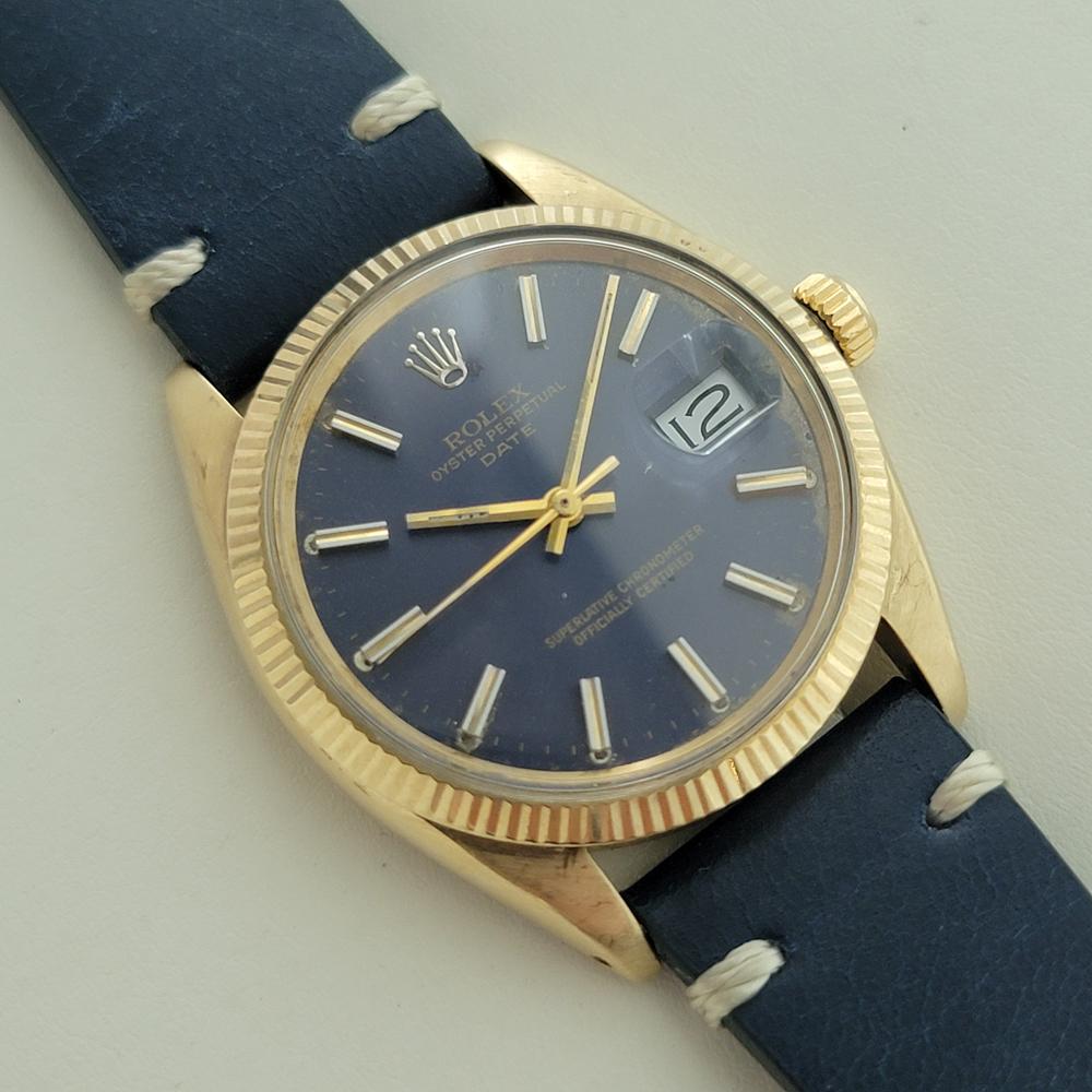 Rolex Oyster Perpetual Date 1503 Oro 14k 35mm Hombre Automático 1960 RA264C en Excelente estado para la venta en Beverly Hills, CA