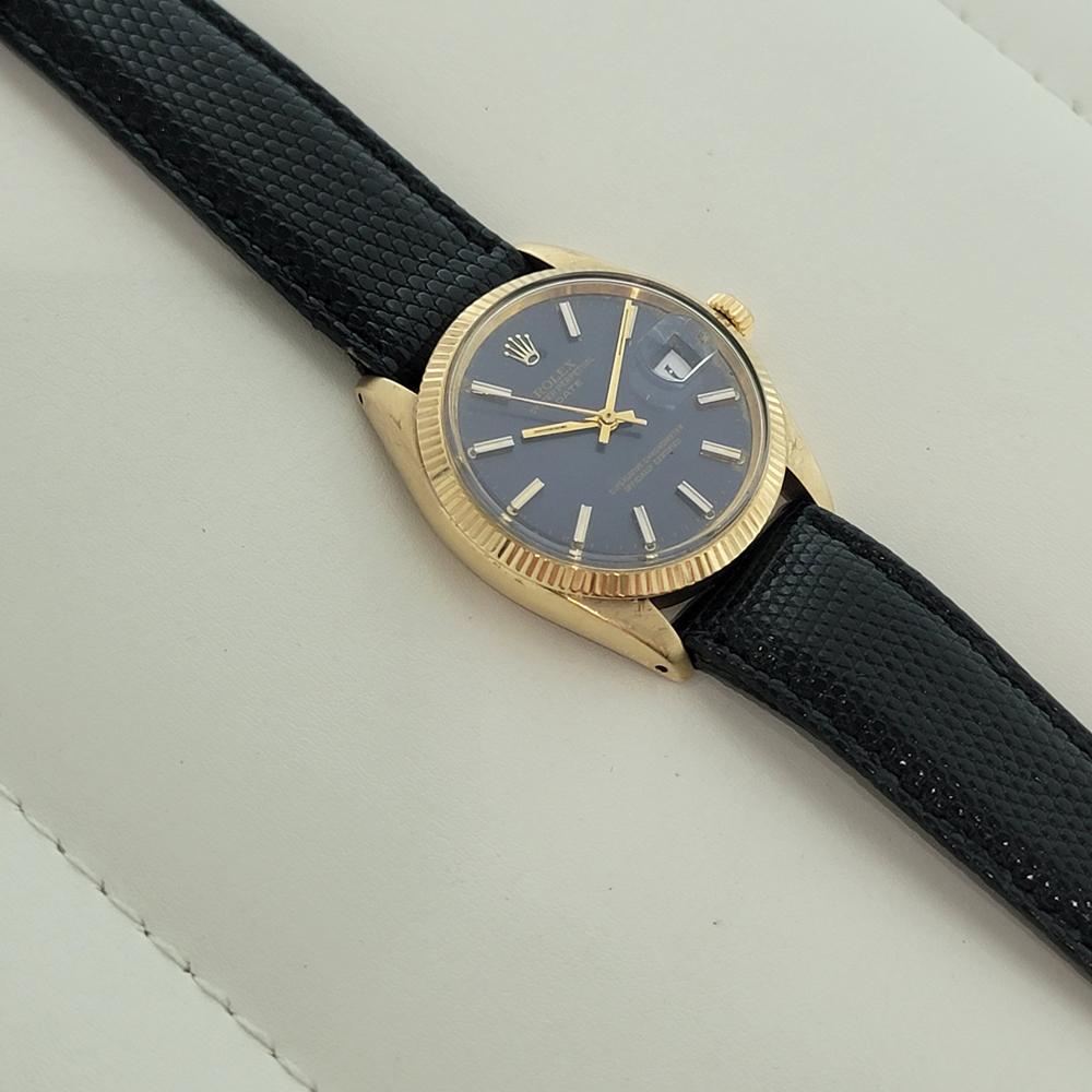 Rolex Oyster Perpetual Date 1503 Oro 14k 35mm Uomo Automatico 1960 RA264C in vendita 3