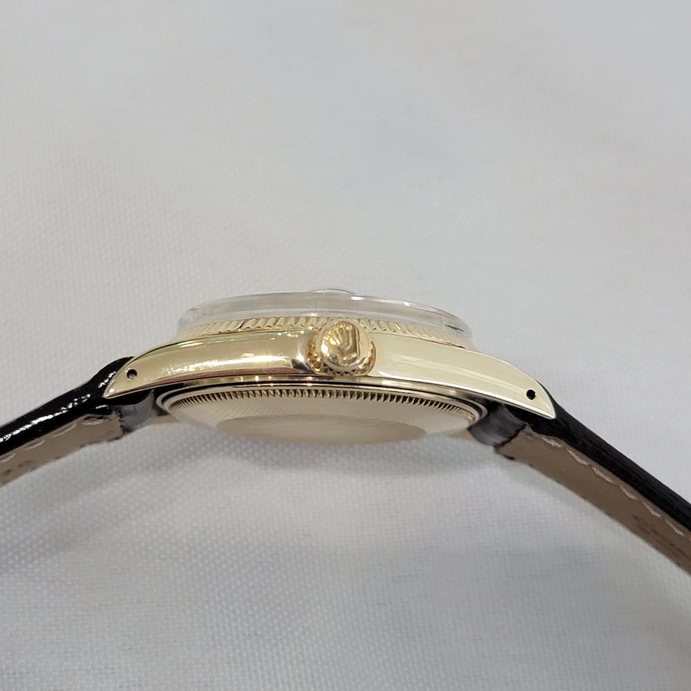 Rolex Oyster Perpetual Date 1503 35mm Oro macizo 14k Automático para caballero 1970 RA674 en venta 6