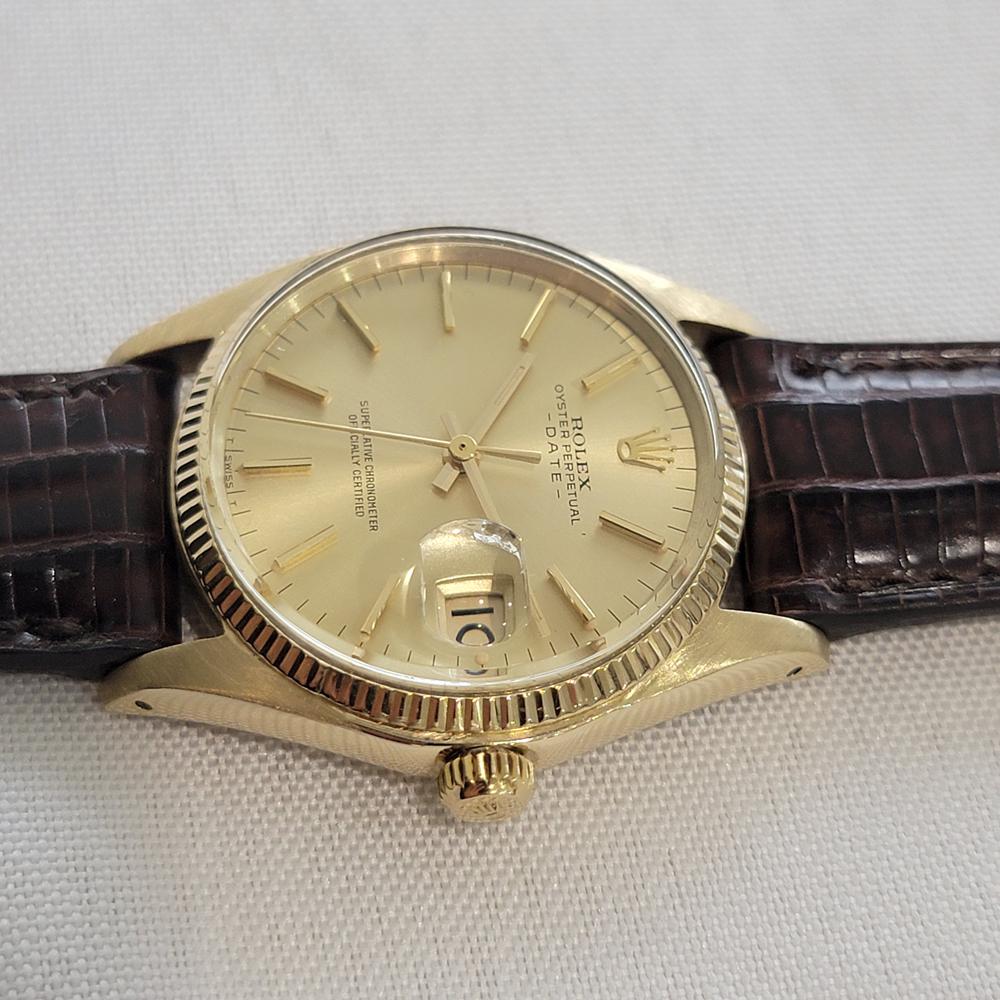Rolex Oyster Perpetual Date 1503 35mm Oro macizo 14k Automático para caballero 1970 RA674 en venta 1