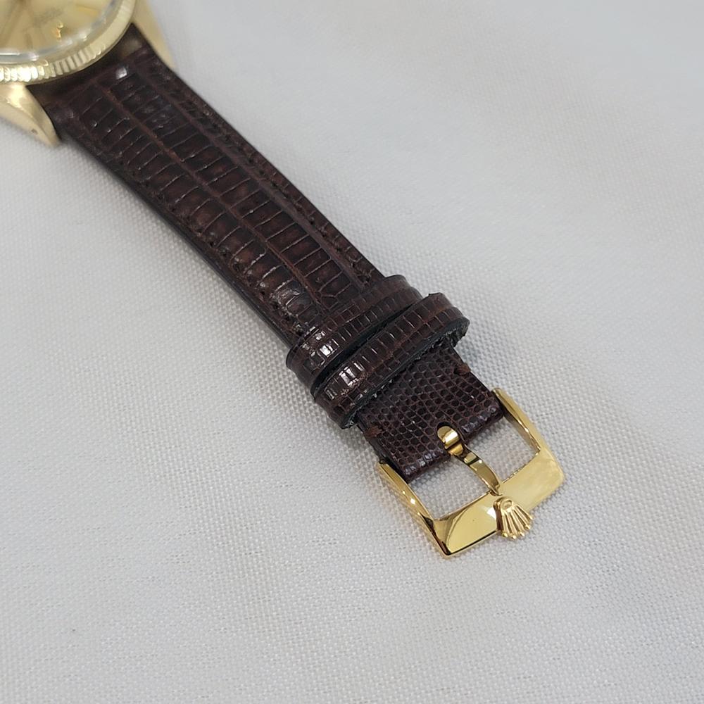 Rolex Oyster Perpetual Date 1503 35mm Oro macizo 14k Automático para caballero 1970 RA674 en venta 5