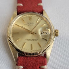 Rolex Oyster Perpetual Date 1503 35mm 14k Solid Gold Mens 1970s Automatic RA674B
