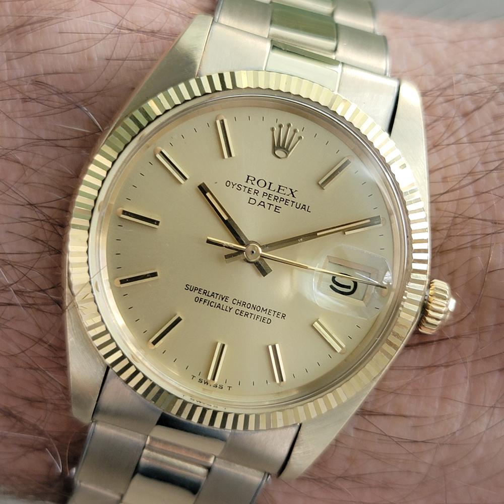 Rolex Oyster Perpetual Date 1503 35mm Hombre Oro macizo 14k Años 70 Automático RA680 10