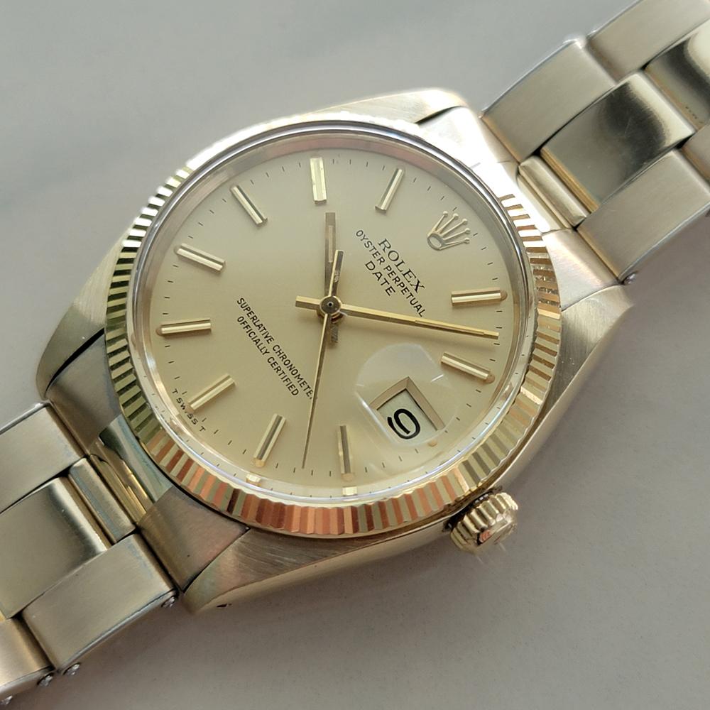 De los hombres Rolex Oyster Perpetual Date 1503 35mm Hombre Oro macizo 14k Años 70 Automático RA680