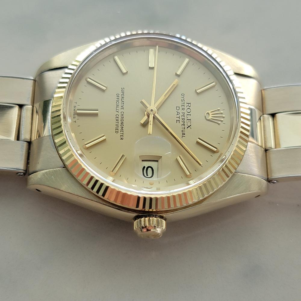 Rolex Oyster Perpetual Date 1503 35mm Hombre Oro macizo 14k Años 70 Automático RA680 1